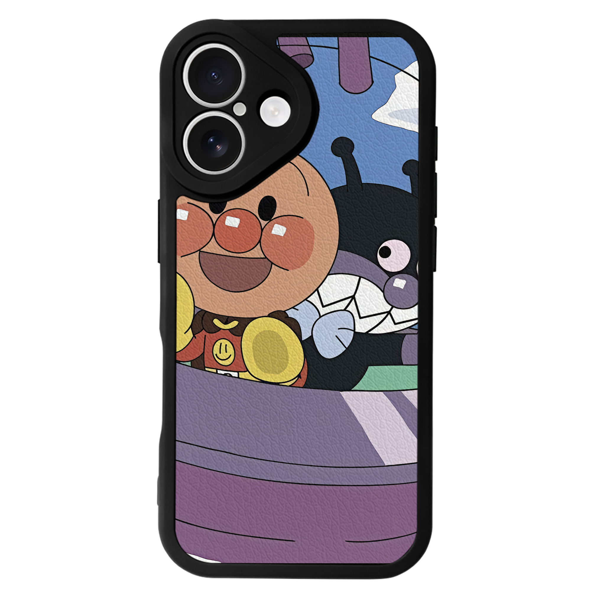 （画像用） アンパンマン Anpanman 【iPhone 16シリーズ対応】シリコンスマホケース（レザー調） 材質：シリコン